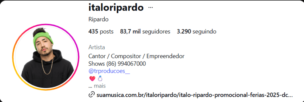 Perfil Instagram Ítalo Ripardo